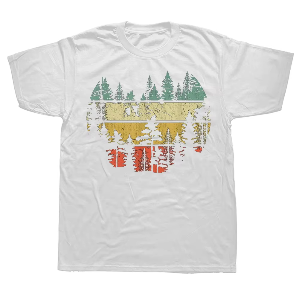 Arbres de faune en plein air Nature rétro forêt t-shirts randonnée Camping observation des oiseaux photographie montagnes cadeaux d'anniversaire T-shirt