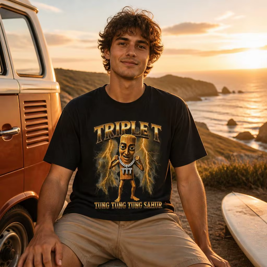 T-shirts décontractés Triple T Tung Tung Tung Sahur