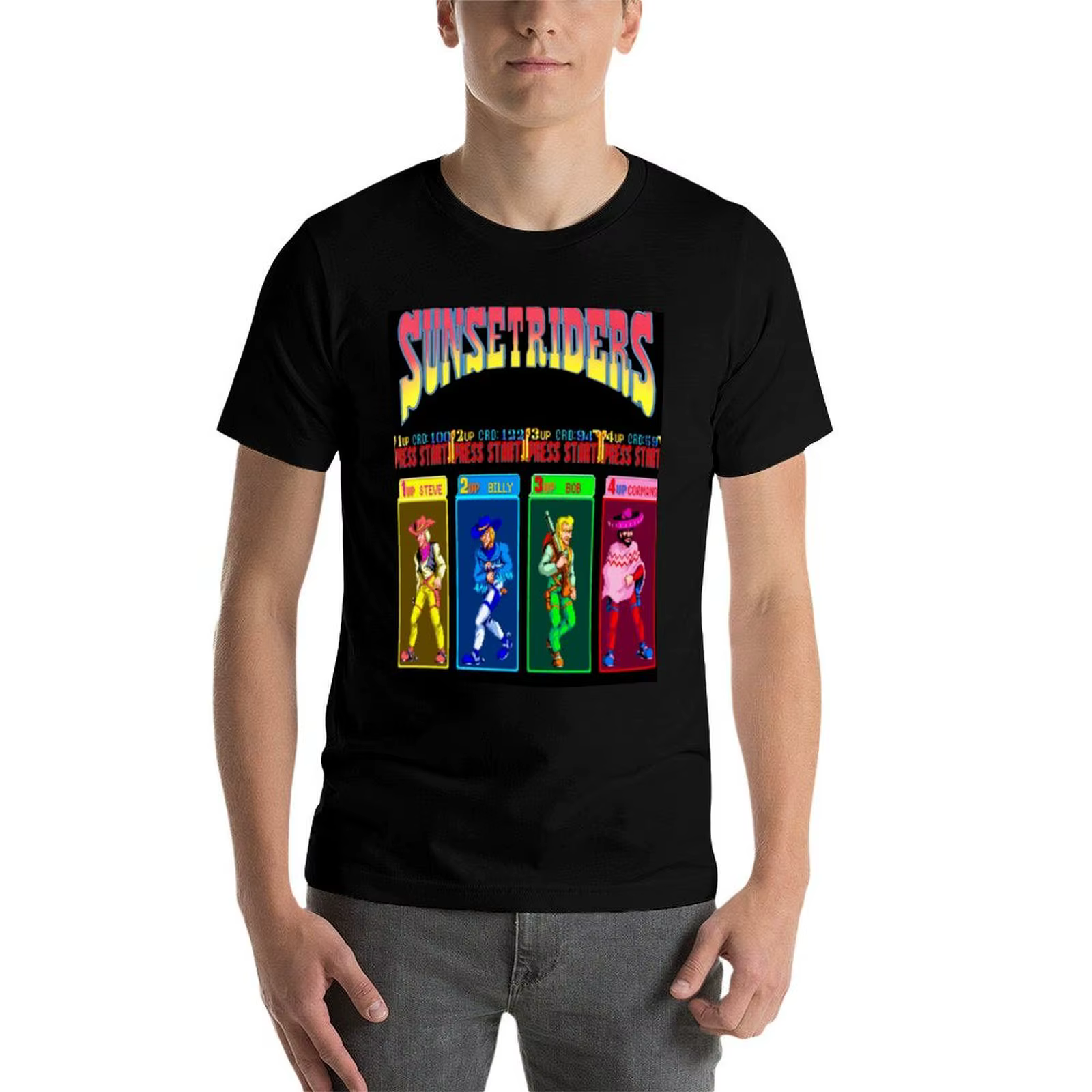 Sunset Riders personnage sélectionner T-Shirt vêtements anime t-shirts hippie