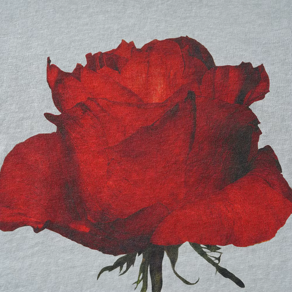 T-shirt Ringer Vintage à Imprimé Rose pour Femme