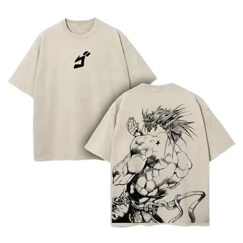 Anime JoJo's Bizarre Adventure Dio impression T-shirt hommes à manches courtes vêtements lavé coton