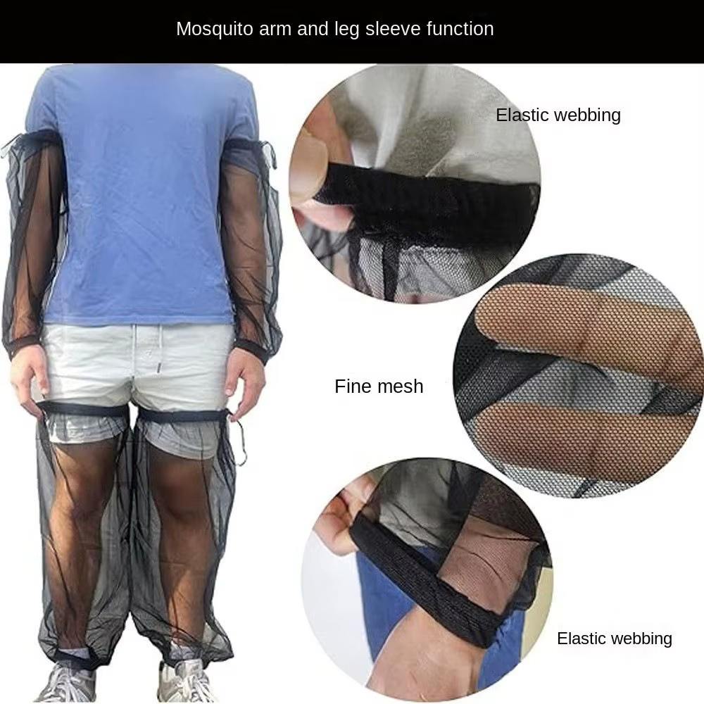 Nouvelles manches anti-moustiques respirantes en maille légère pour les jambes