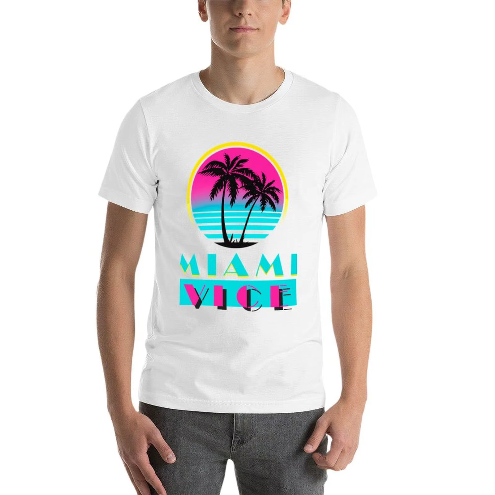 Miami Vice Racerback T-Shirt t-shirts pour homme pack coton hommes