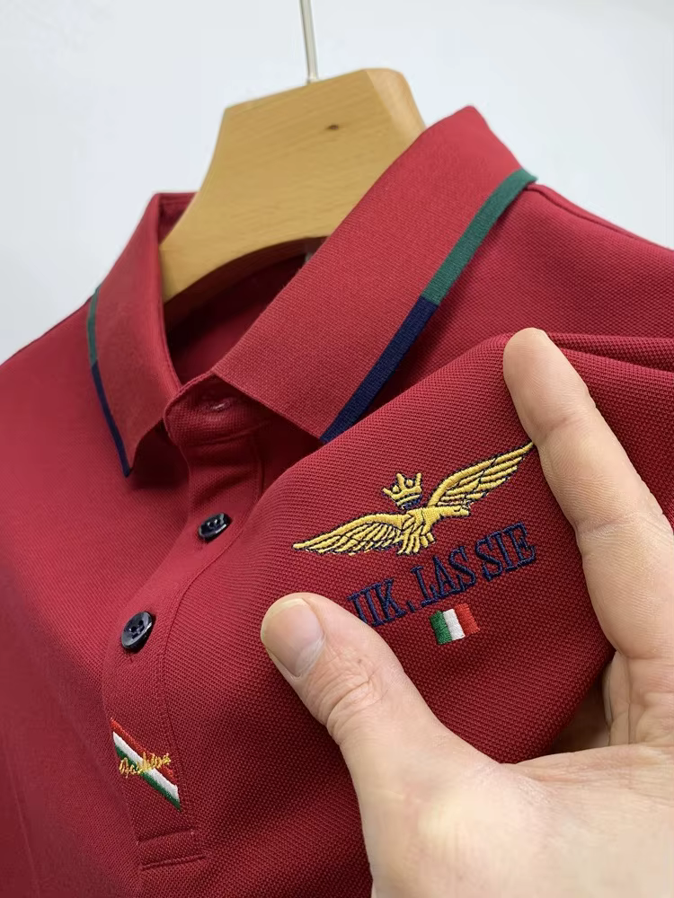 Polo en pur coton à manches courtes pour hommes