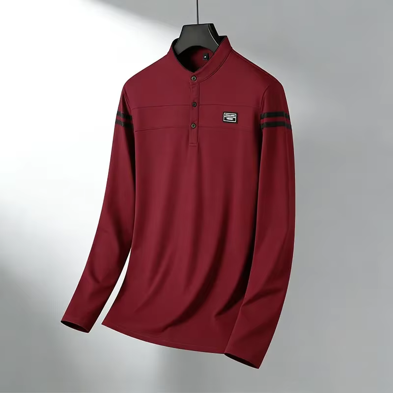 Polo essentiel à manches longues pour homme