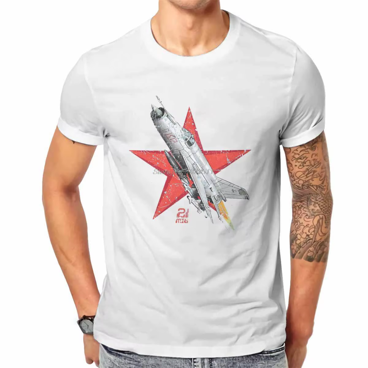T-shirt col rond homme