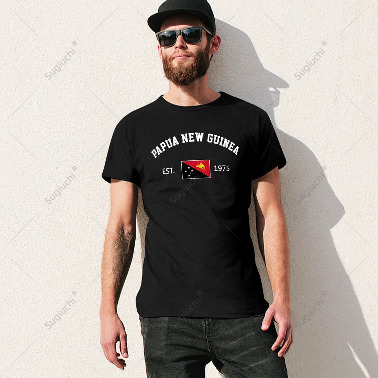 Unisexe hommes papouasie-nouvelle-guinée EST.1975 jour de l'indépendance T-Shirt t-shirts femmes garçons 100% coton