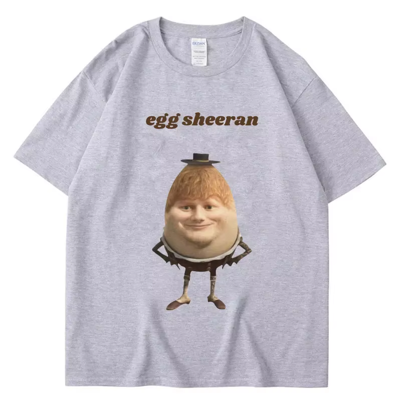 Streetwear drôle oeuf Ed Sheeran Meme graphique t-shirt respirant décontracté à manches courtes hommes femmes t-shirts surdimensionné cadeau