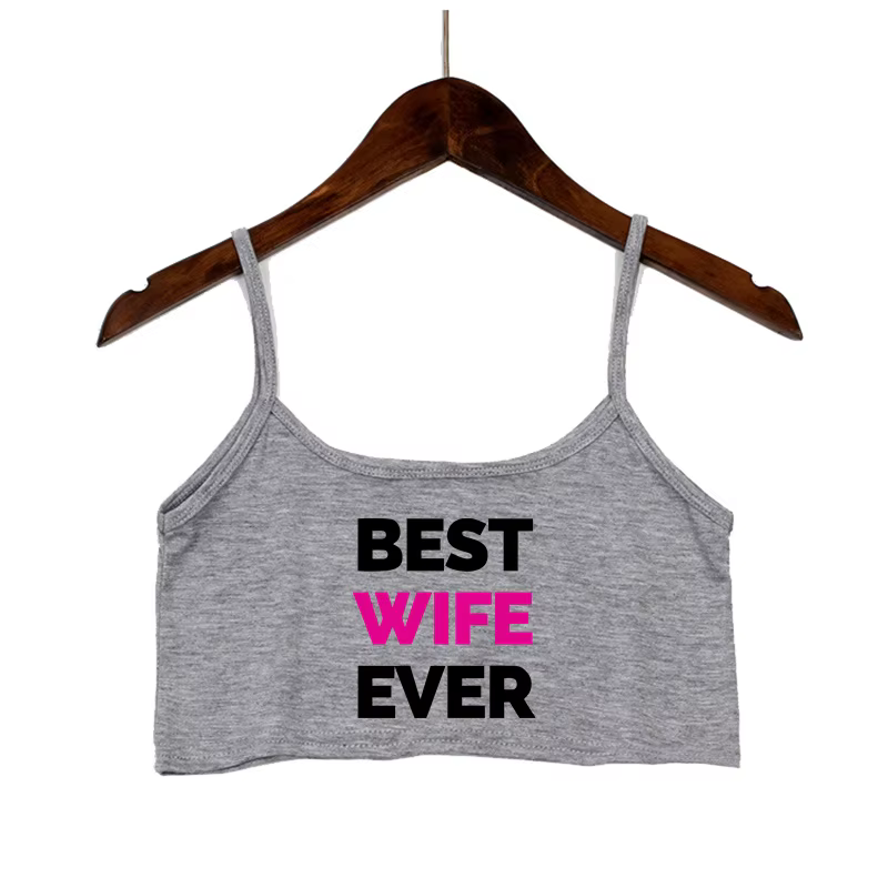 Meilleure femme jamais lettres imprimer nouveau haut court Sexy été femmes
