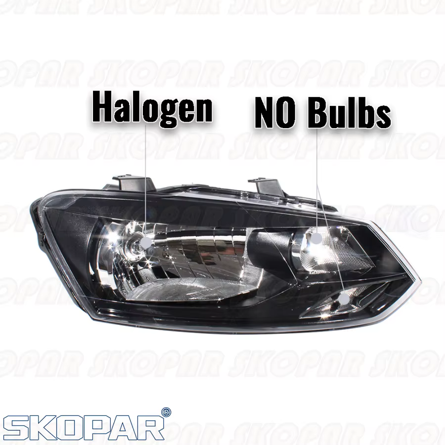 Pour VW Polo berline 2010 2011 2012 2013 2014 2015 2016 2017 accessoires de voiture phare halogène avant phare avec moteur