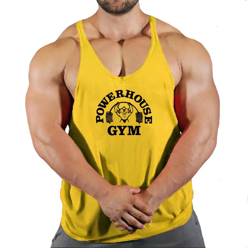 Haut pour Fitness hommes gilet gymnastique homme musculation chemise Stringer gilets sans manches sweat T-shirts