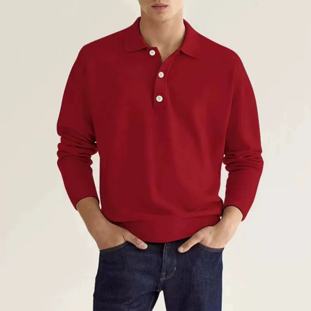 Polo à manches longues pour hommes