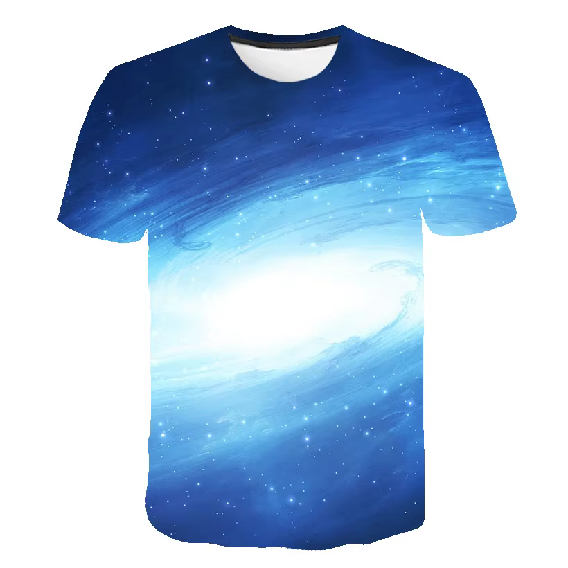 Galaxy Space T-shirt imprimé 3D mode Streetwear hommes femme col rond t-shirts décontractés été surdimensionné Harajuku