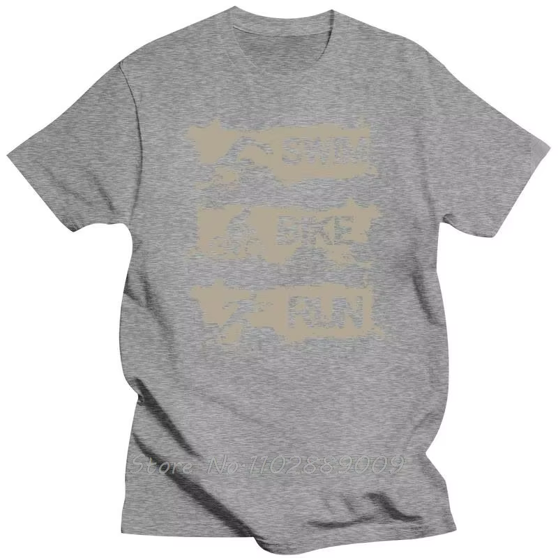 Triathlon natation vélo course Triathlète T-Shirt coton