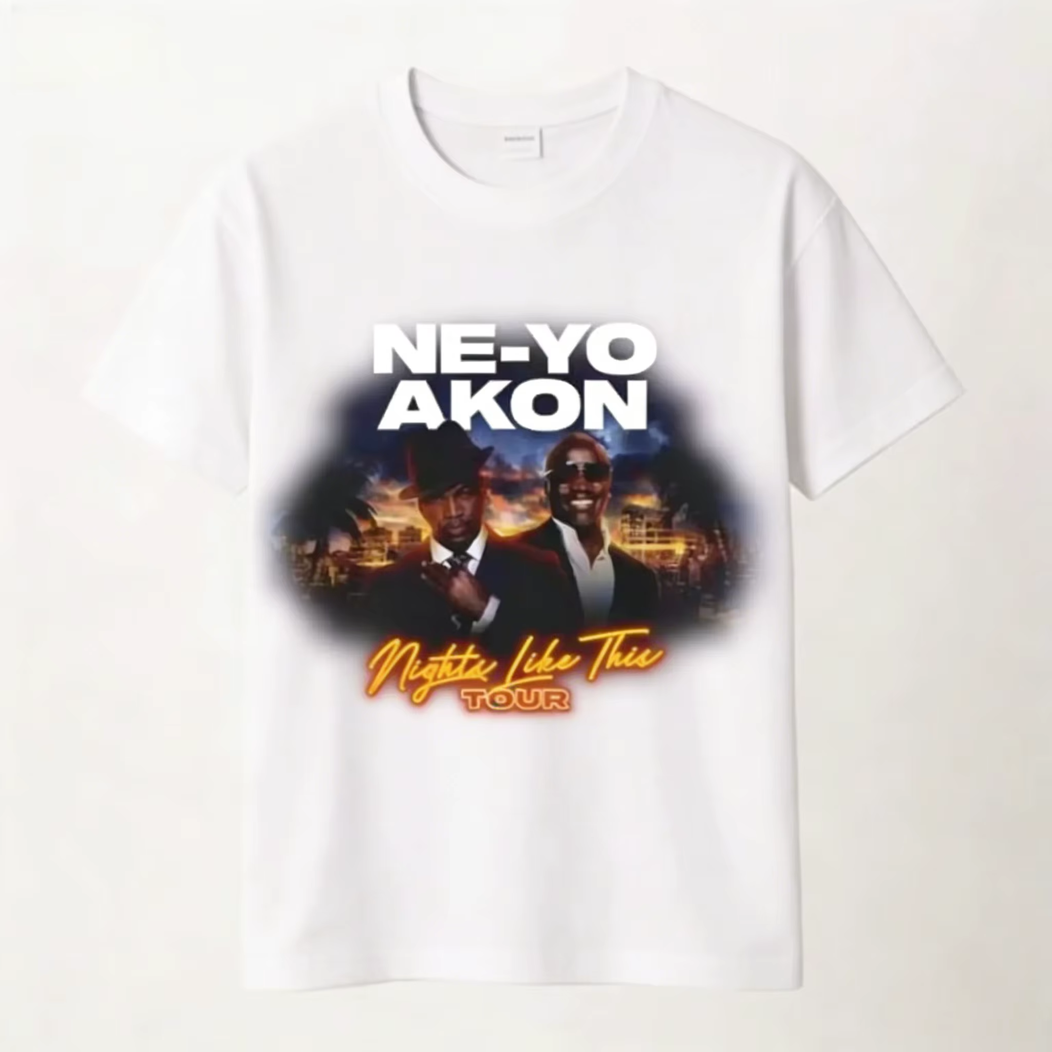 T-shirt Ne Yo Akon 2026 New Night Like This Tour