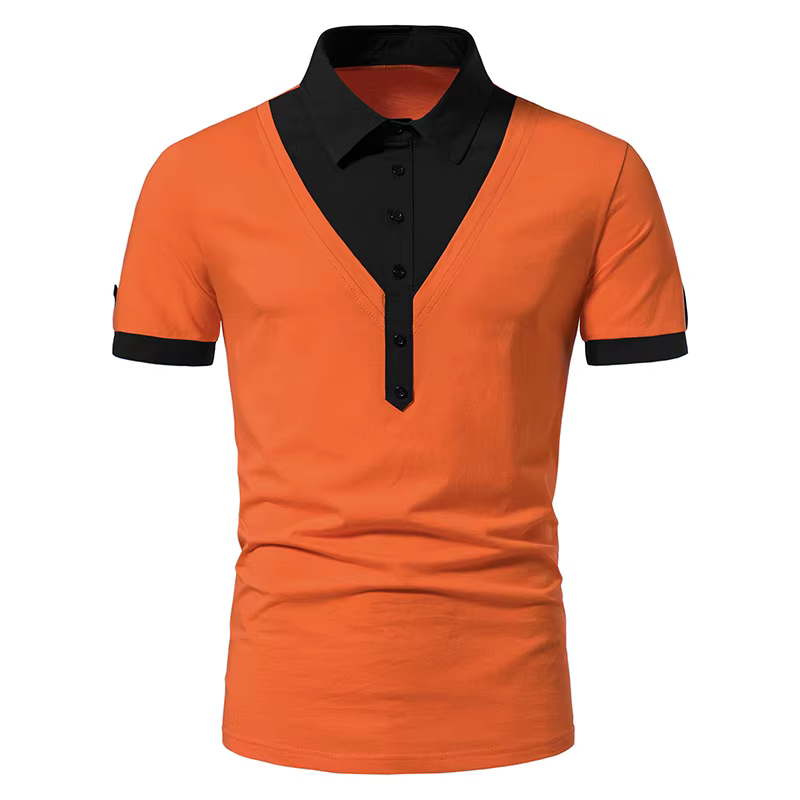 Polo décontracté à manches courtes pour hommes