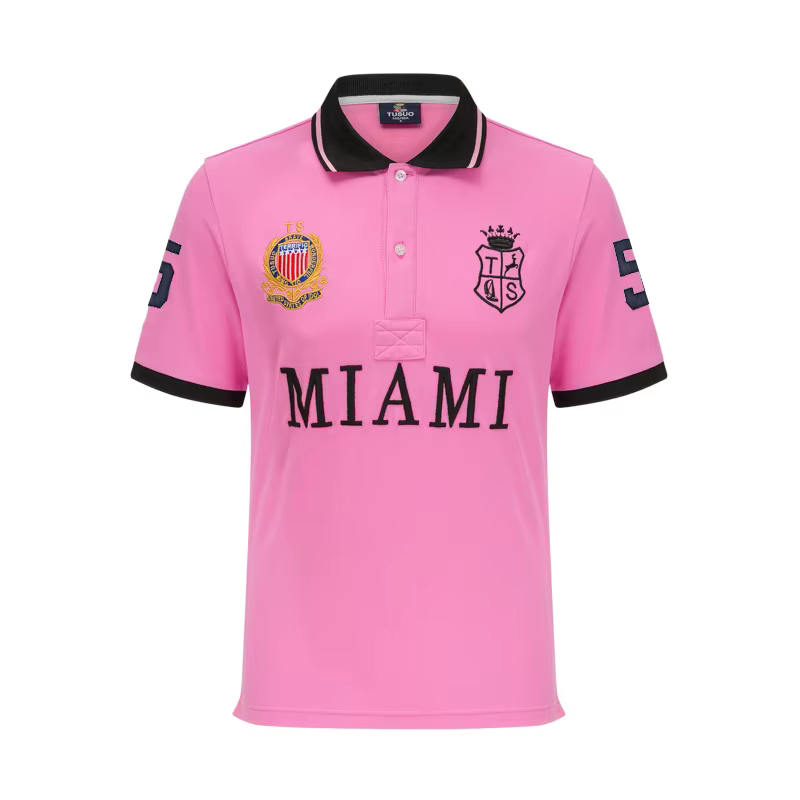 Polo à manches courtes en pur coton pour hommes