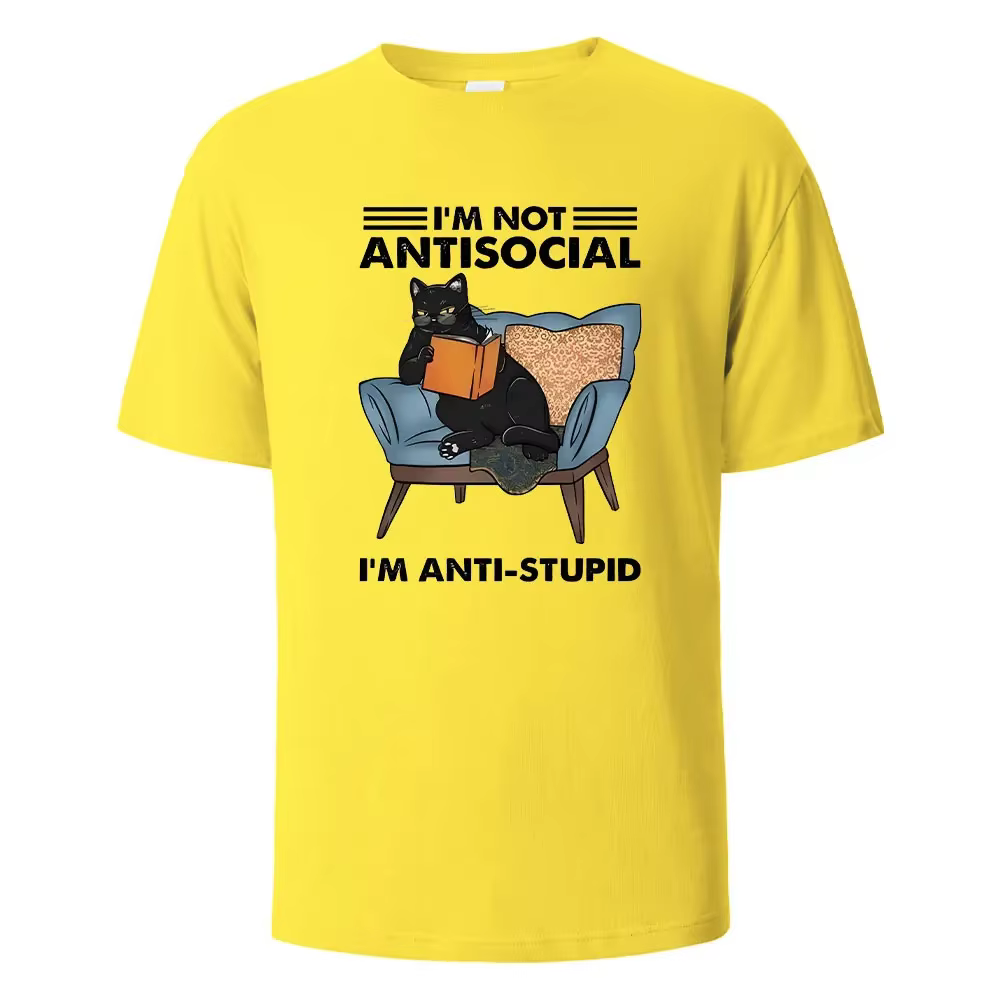 T-Shirt d'Été Antisocial pour Homme et Femme