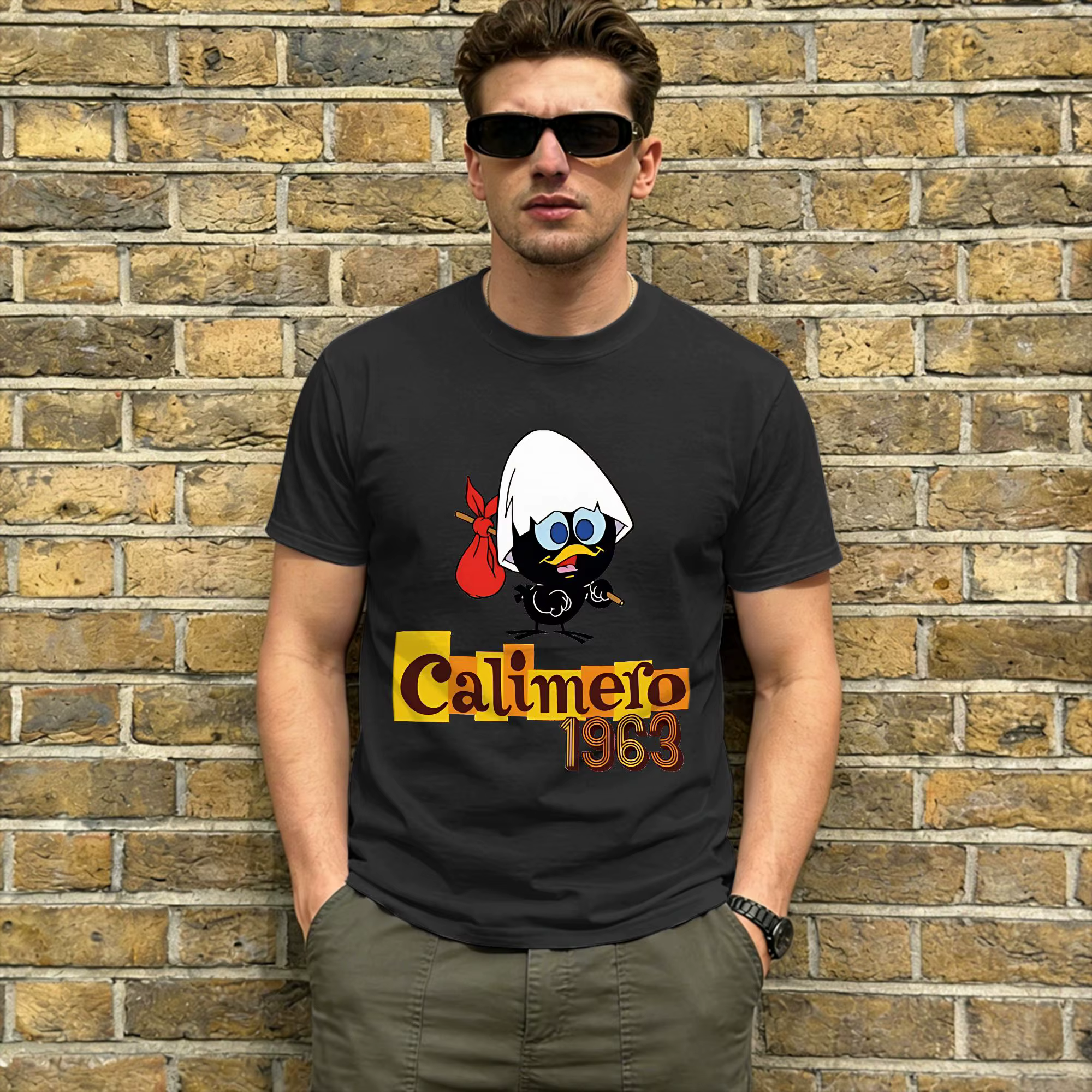 Hipster Cartoon Calimero T-Shirts pour hommes