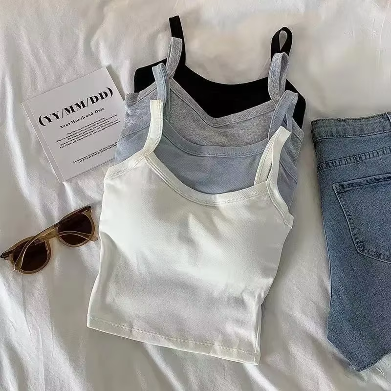 Crop Top Femme Sexy Sans Manches