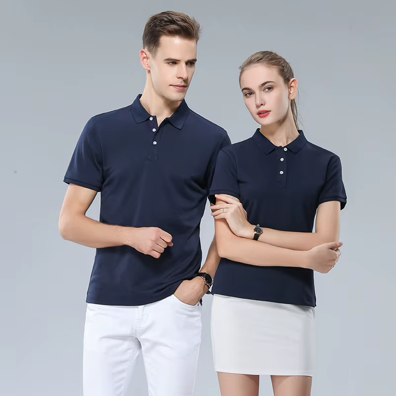 Polo personnalisé en soie glacée pour hommes et femmes