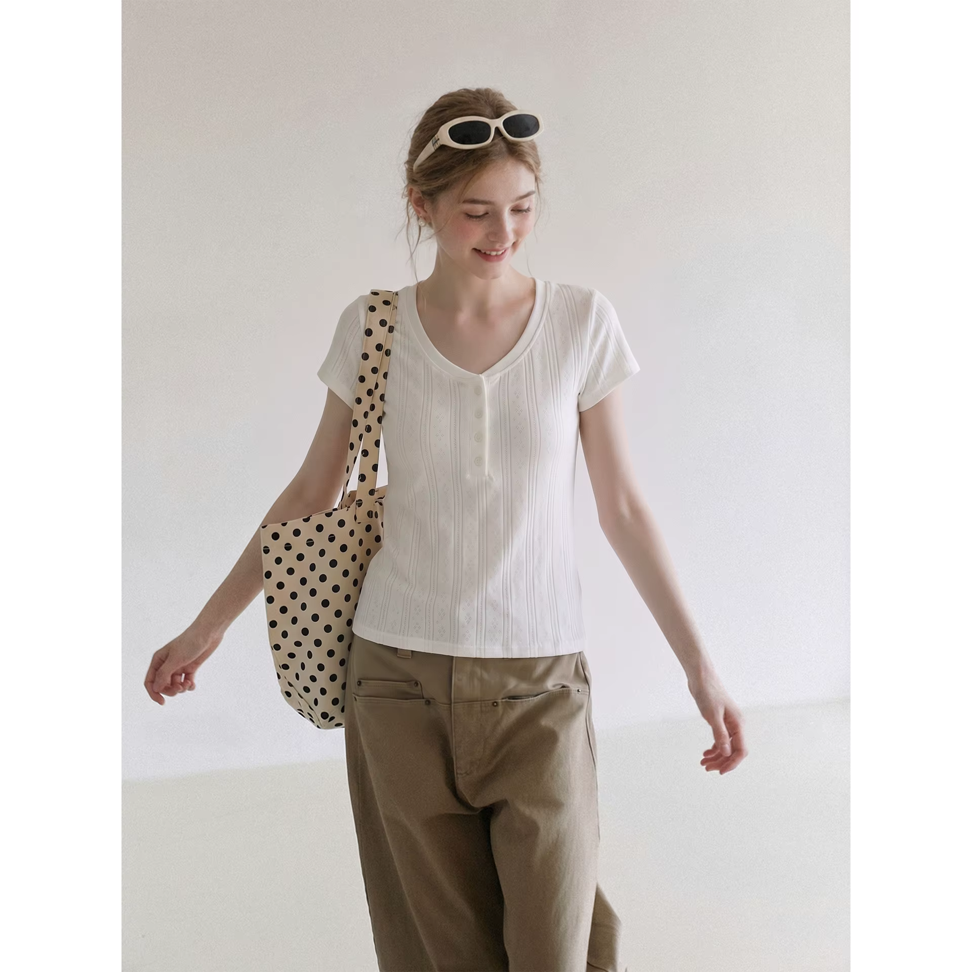 T-shirt blanc pour femme