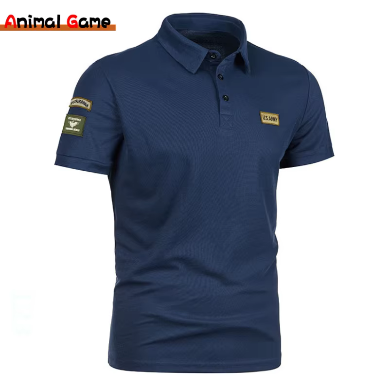 Polo coréen à manches courtes pour hommes