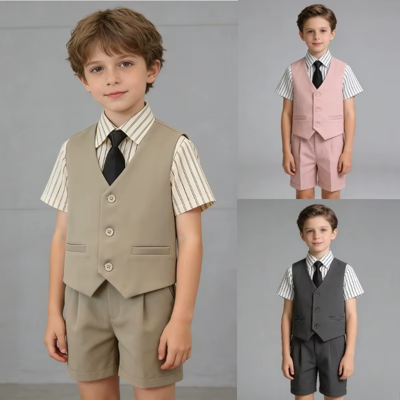Garçons gilet costume été élégant