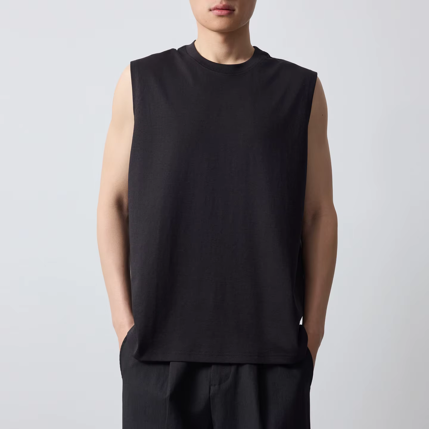 Débardeur Sport Urbain Homme – Nouvelle Collection Été 2026 – Couleur Unie Col Rond