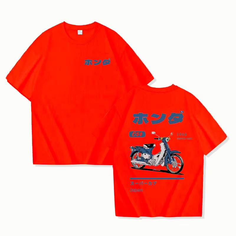 T-shirt tendance rétro d'été avec imprimé dessin animé voiture