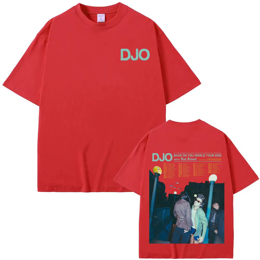 Djo retour sur vous Tour du monde 2025 T-shirts Joe Keery nouveaux Fans cadeau t-shirt unisexe surdimensionné coton Streetwear été décontracté hauts