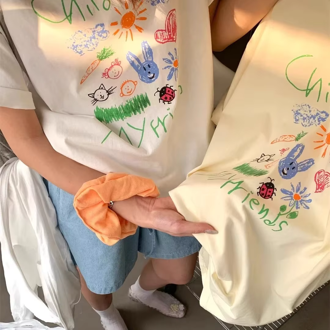 T-shirt pour femme, imprimé floral vintage