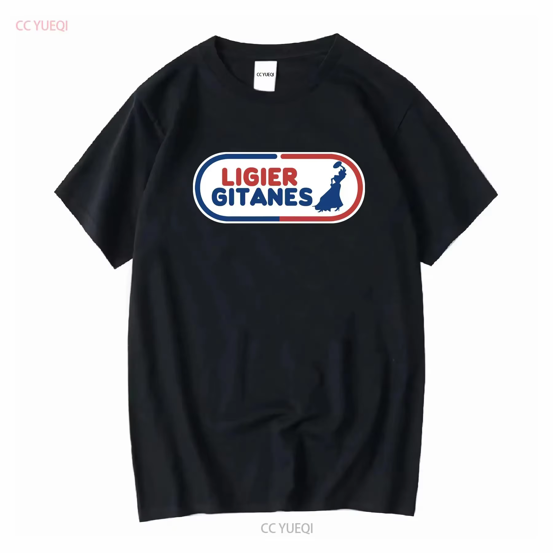 Ligier Gitanes Active Logo T Shirt Taille drôle Mode Américain manches longues ou courtes vintage Lavé