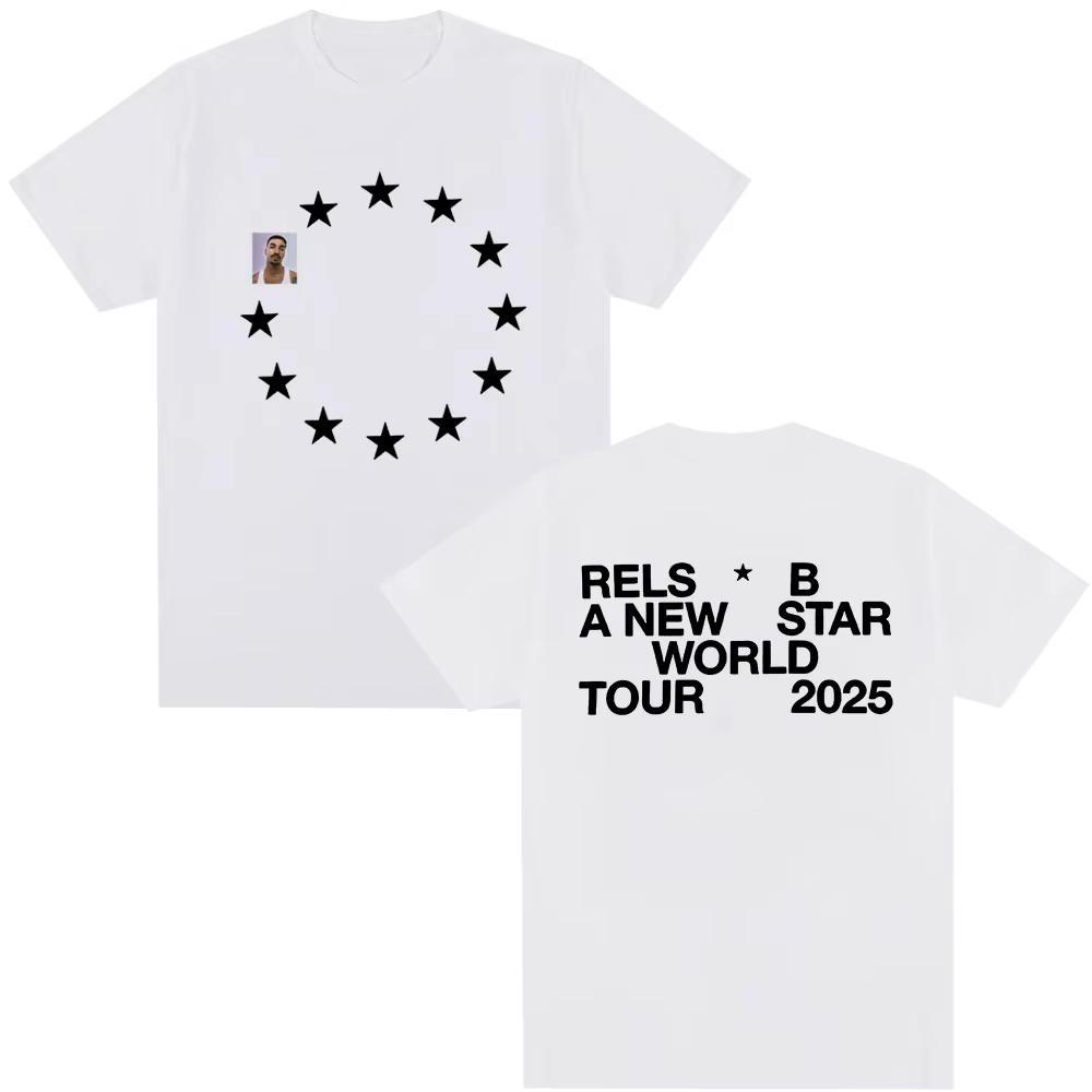 Rels B A New Star World Tour 2025 Merch T-shirt hommes femmes vêtements Hip Hop T-shirts coton décontracté Harajuku