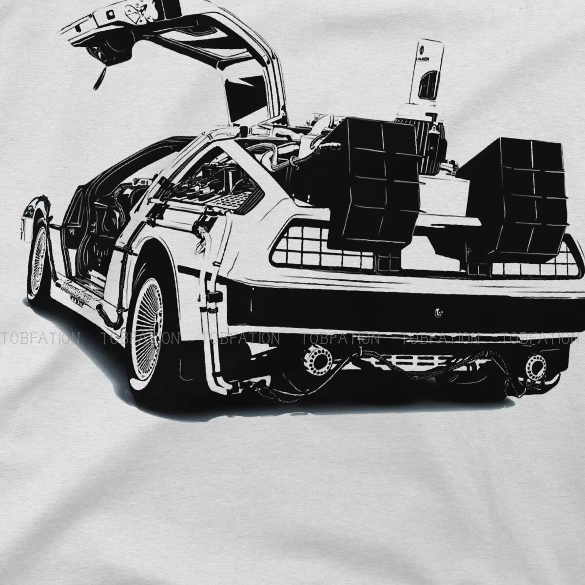 T-shirt dos to the Future Delorean Vector pour hommes