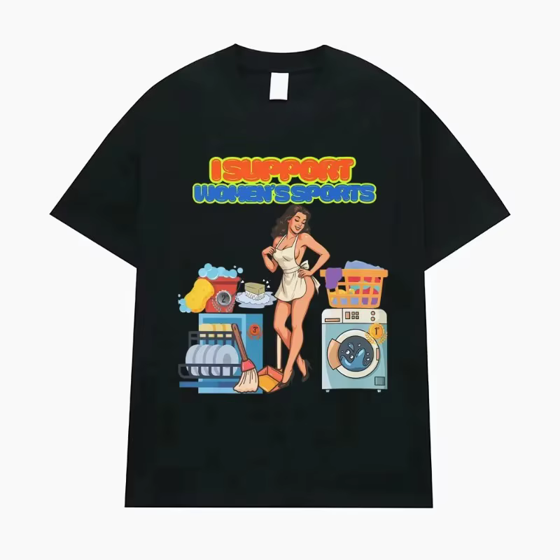 T-shirt humoristique et sarcastique « Je soutiens les sports féminins » pour hommes et femmes, vêtements streetwear, mode hip-hop