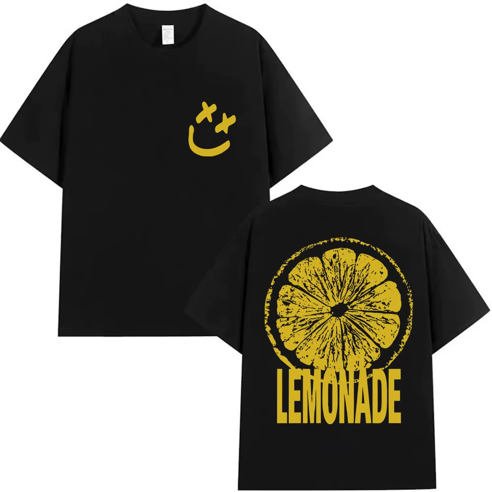 Louis Tomlinson limonade Tour 2025 impression T-shirt hommes femmes Harajuku mode Vintage T-shirts décontracté coton à