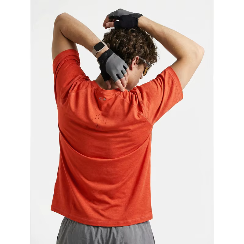 T-shirt de sport unisexe rafraîchissant et anti-UV - Imprimé réfléchissant respirant à manches courtes pour la course et la gym