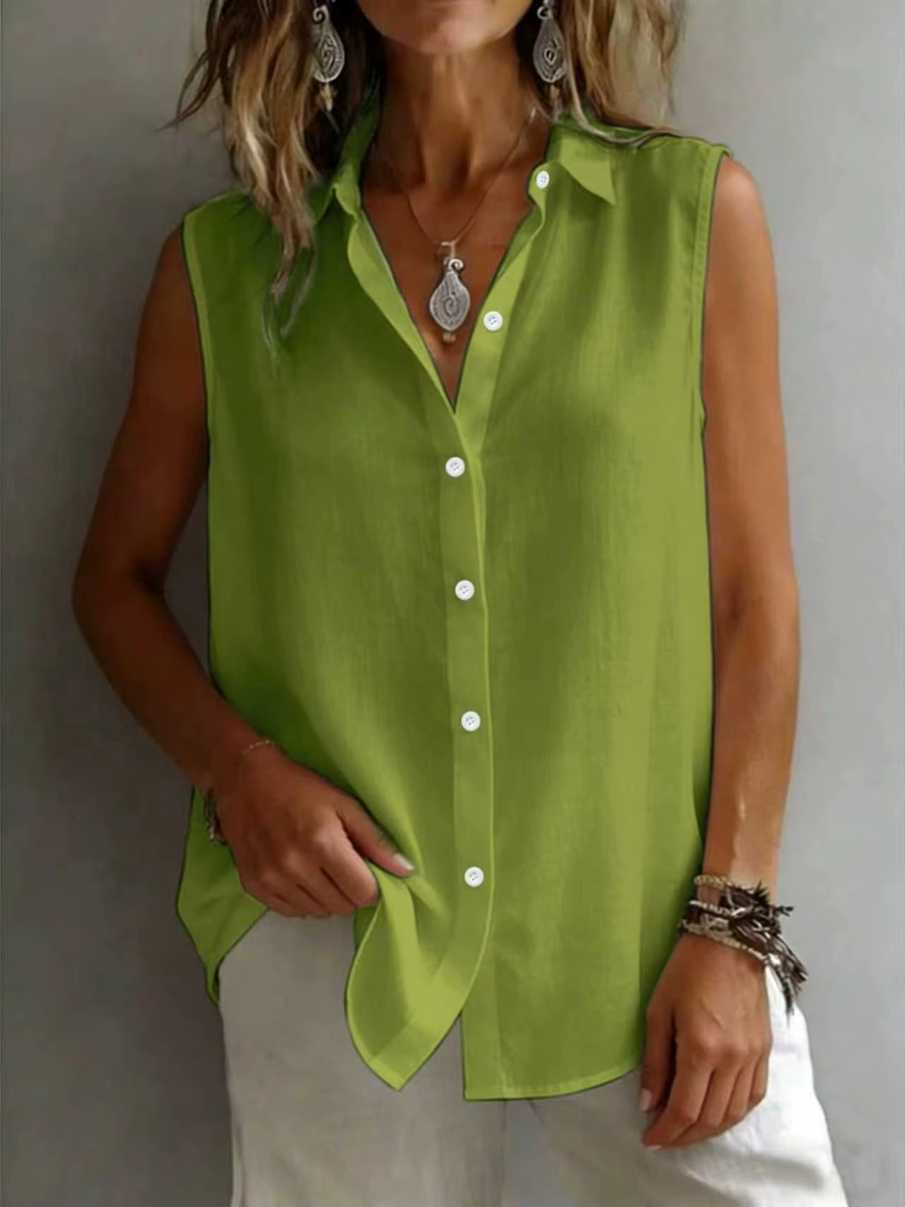 Nouvelles Blouses d'été sans manches pour femme