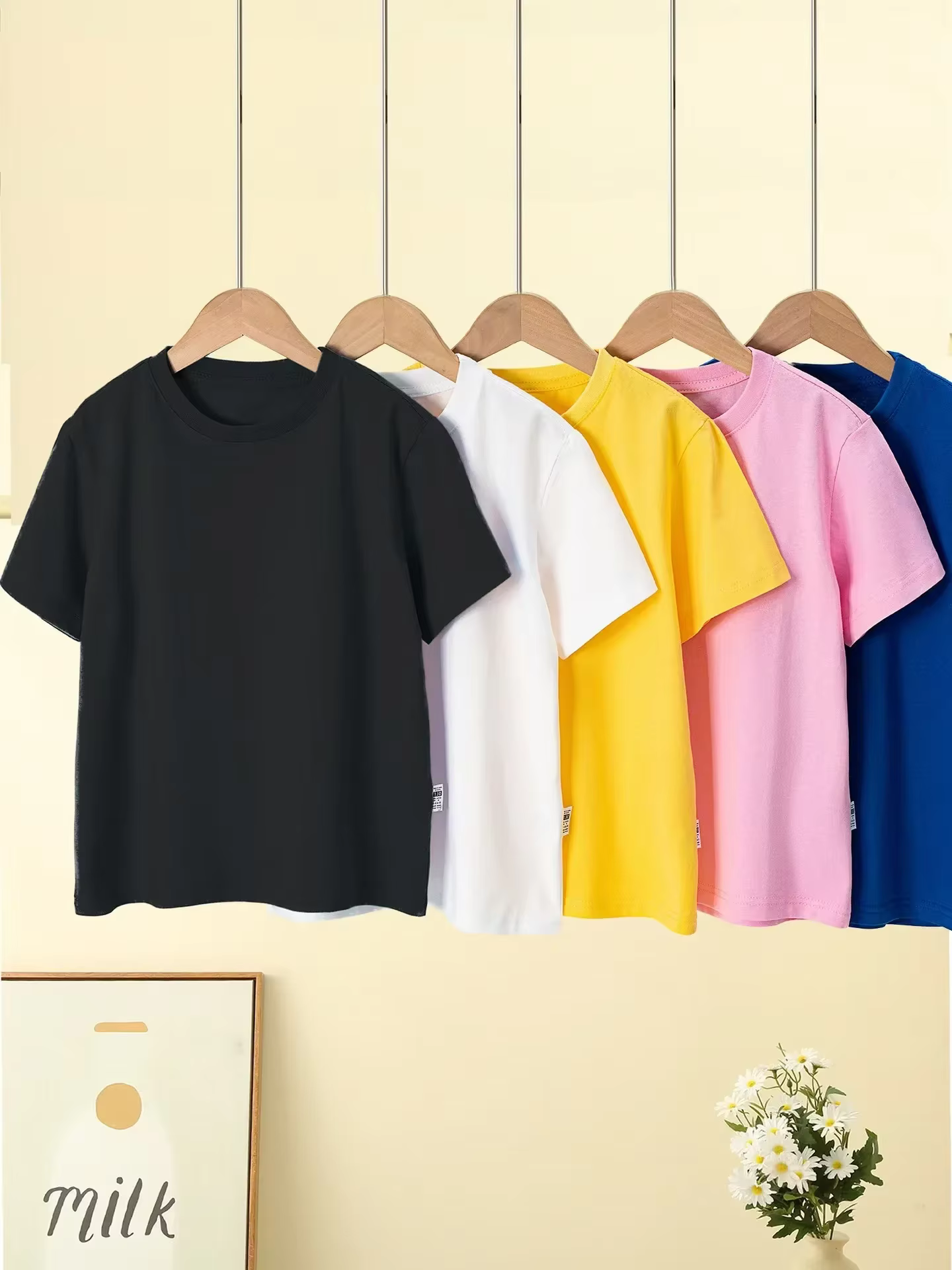 T-shirt pour enfants, haut d'été en coton