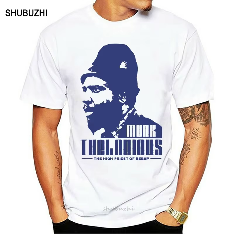 Thelonious Monk t-shirt Jazz musique 60 milles davis John Coltrane Bill Evans hommes coton