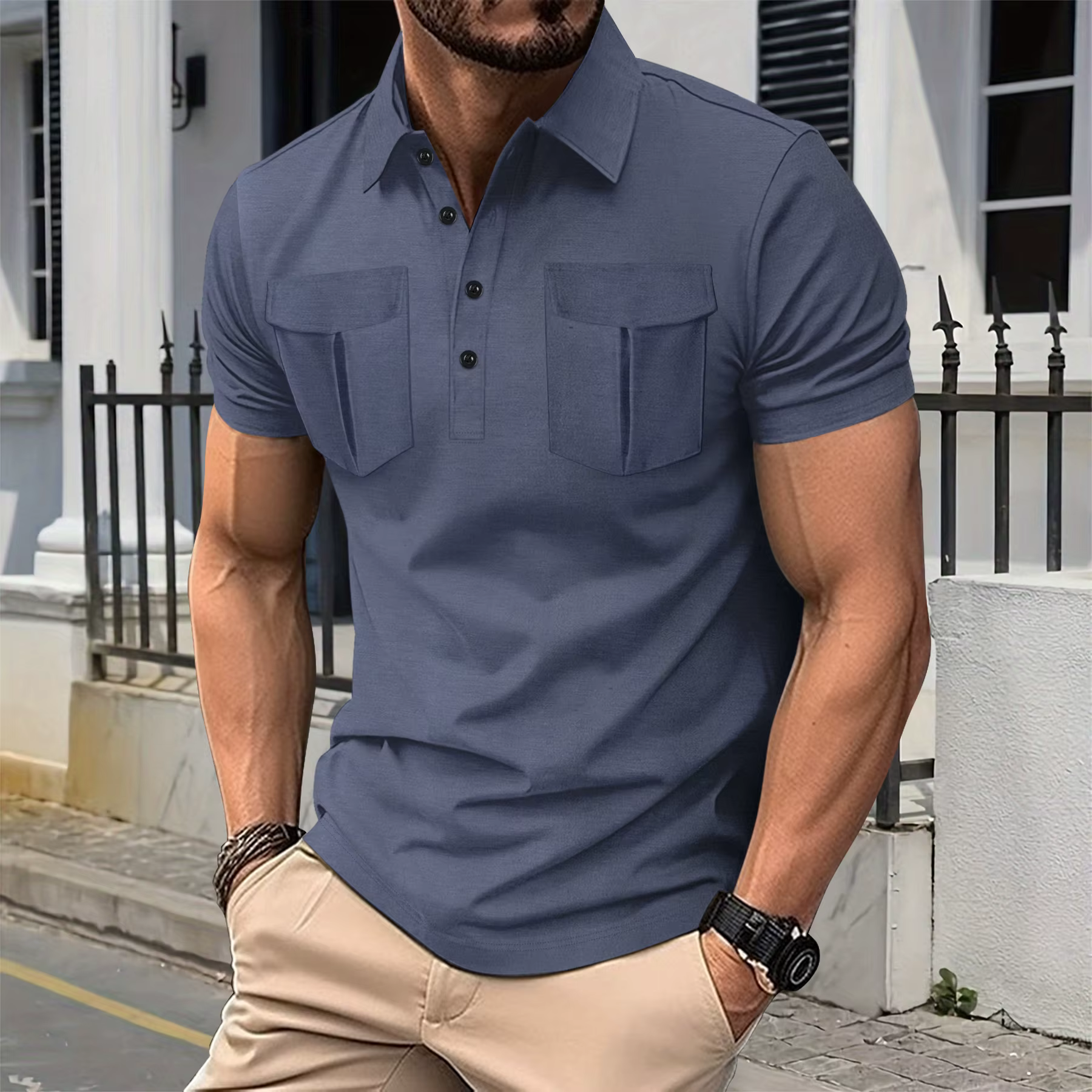 Vente Flash Transfrontalière ! Polo pour homme de style mature