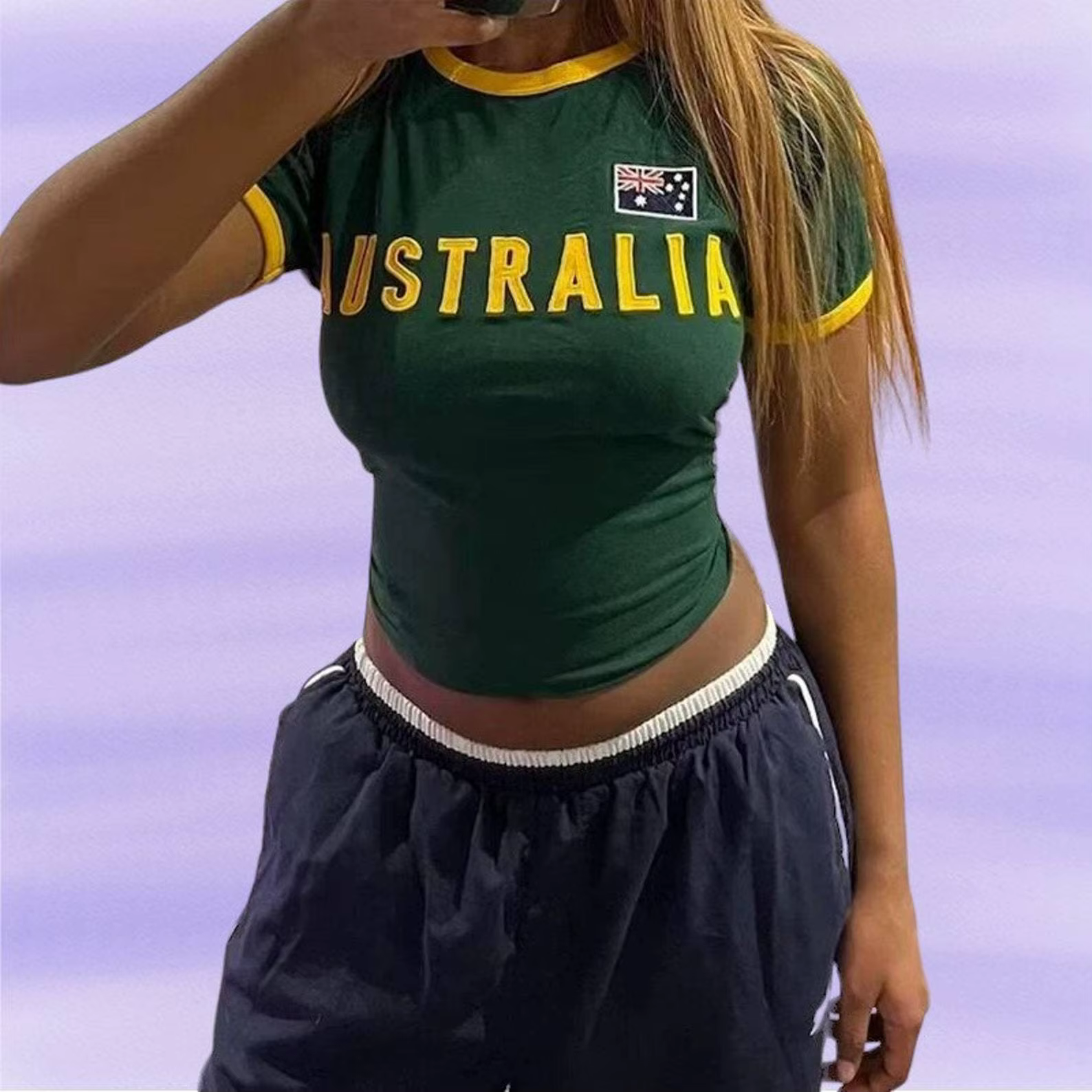 T-shirt vert d'été pour femmes