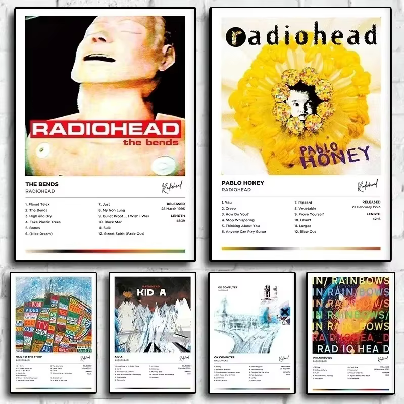 Affiches de groupe de chanteur Radiohead