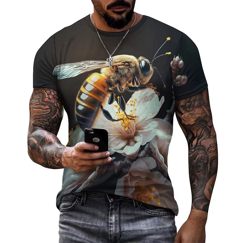 T-shirt graphique équation en accent d'abeille pour hommes et femmes