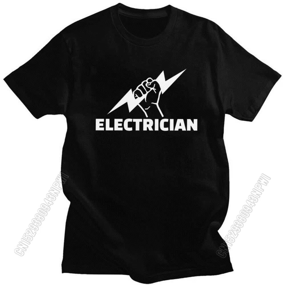 T-Shirt à manches courtes pour homme, en pur coton, cadeau pour électricien
