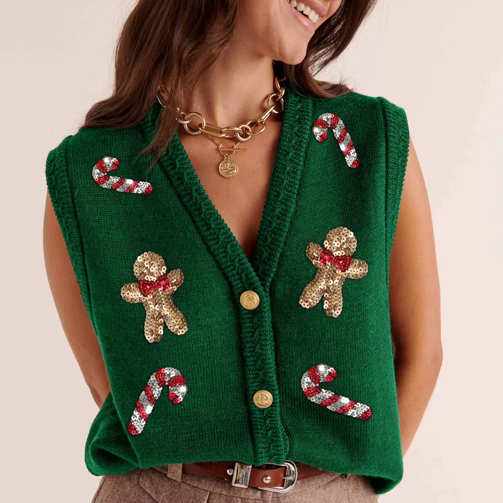 Femmes pull de noël gilets imprimé père