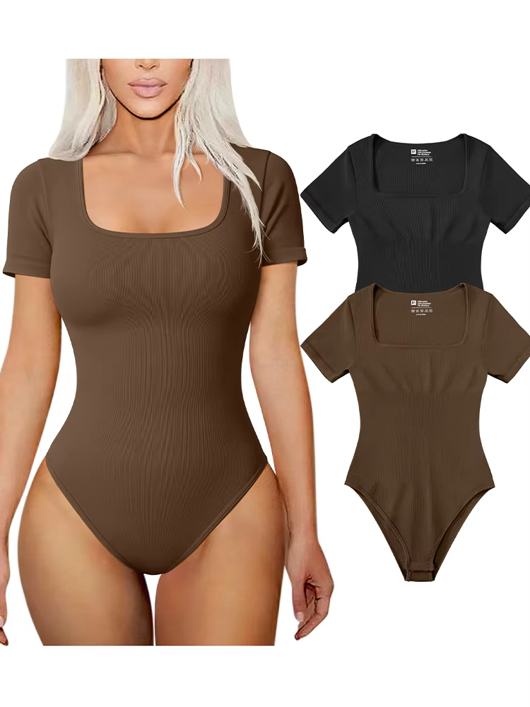 Maillot de bain une pièce à col carré pour femmes, barboteuses de batterie, costume de batterie de fibrYoga, lingerie sexy, sport, fitness, été