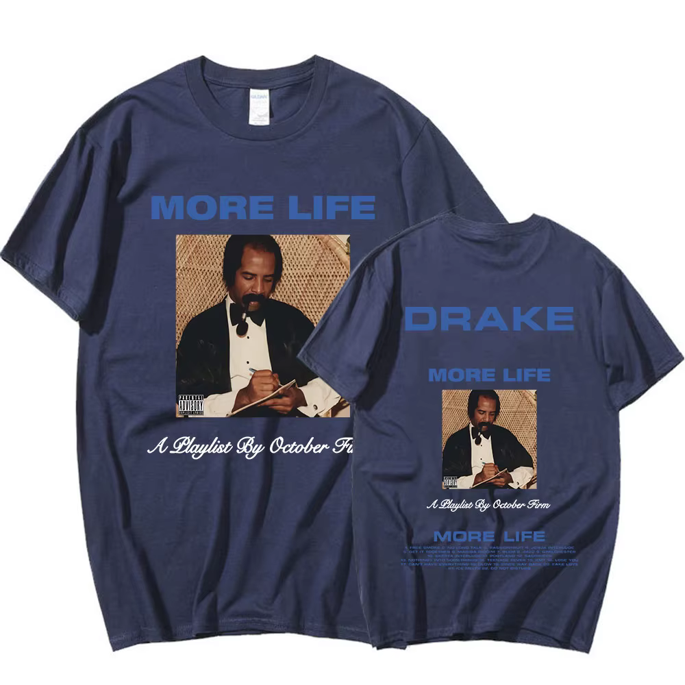 Rappeur Drake T-shirt Album de musique plus de vie T-shirts graphiques hommes femmes Vintage gothique Hip Hop