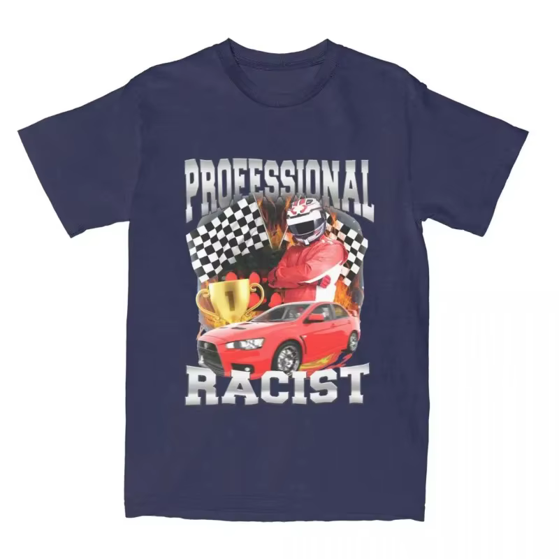 T-shirt de fan de course amusant en coton – Vêtement décontracté et ample pour les passionnés